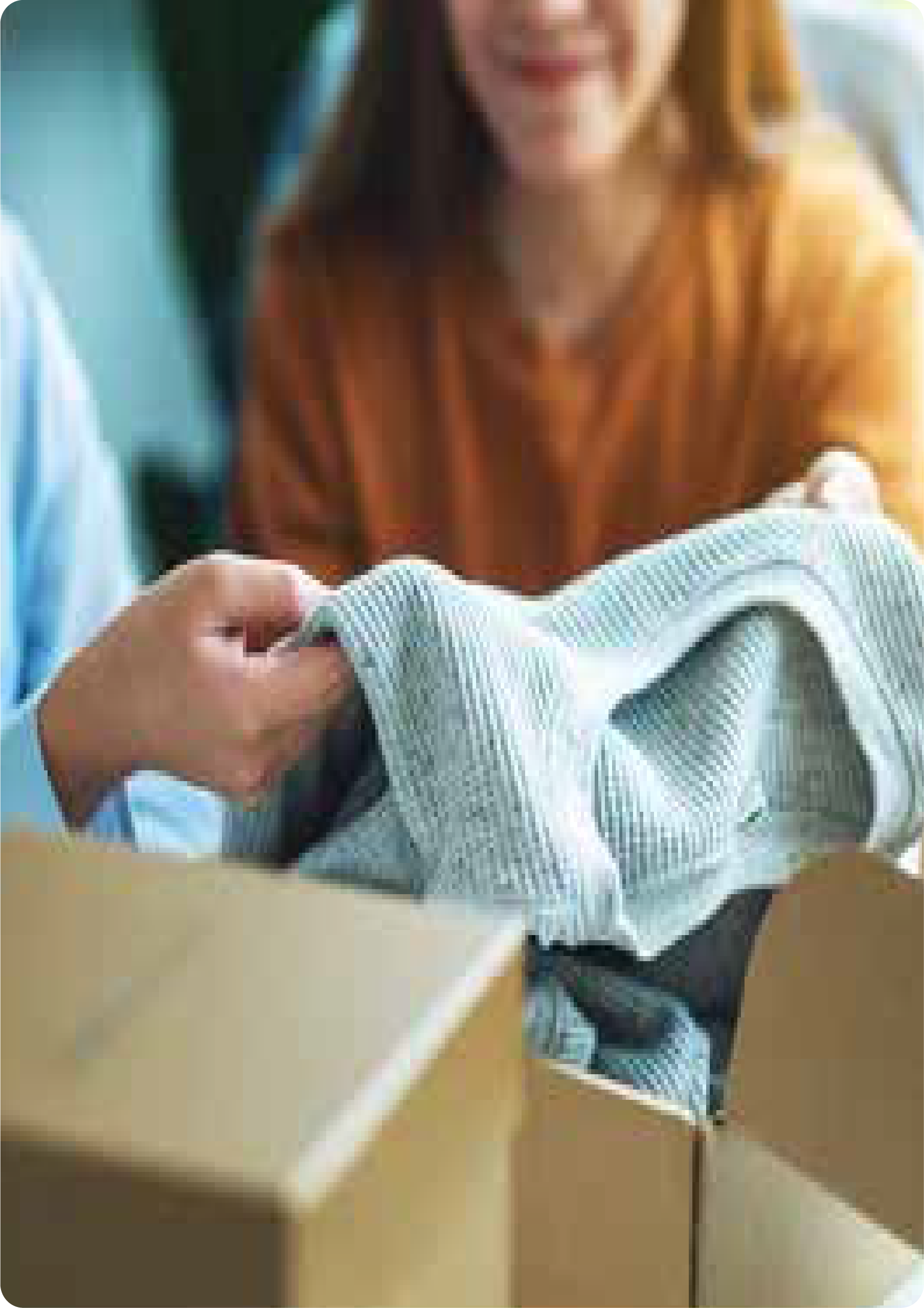 Man wearing woven apparel